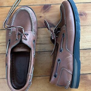 Clarks leather brown loafers men’s 9